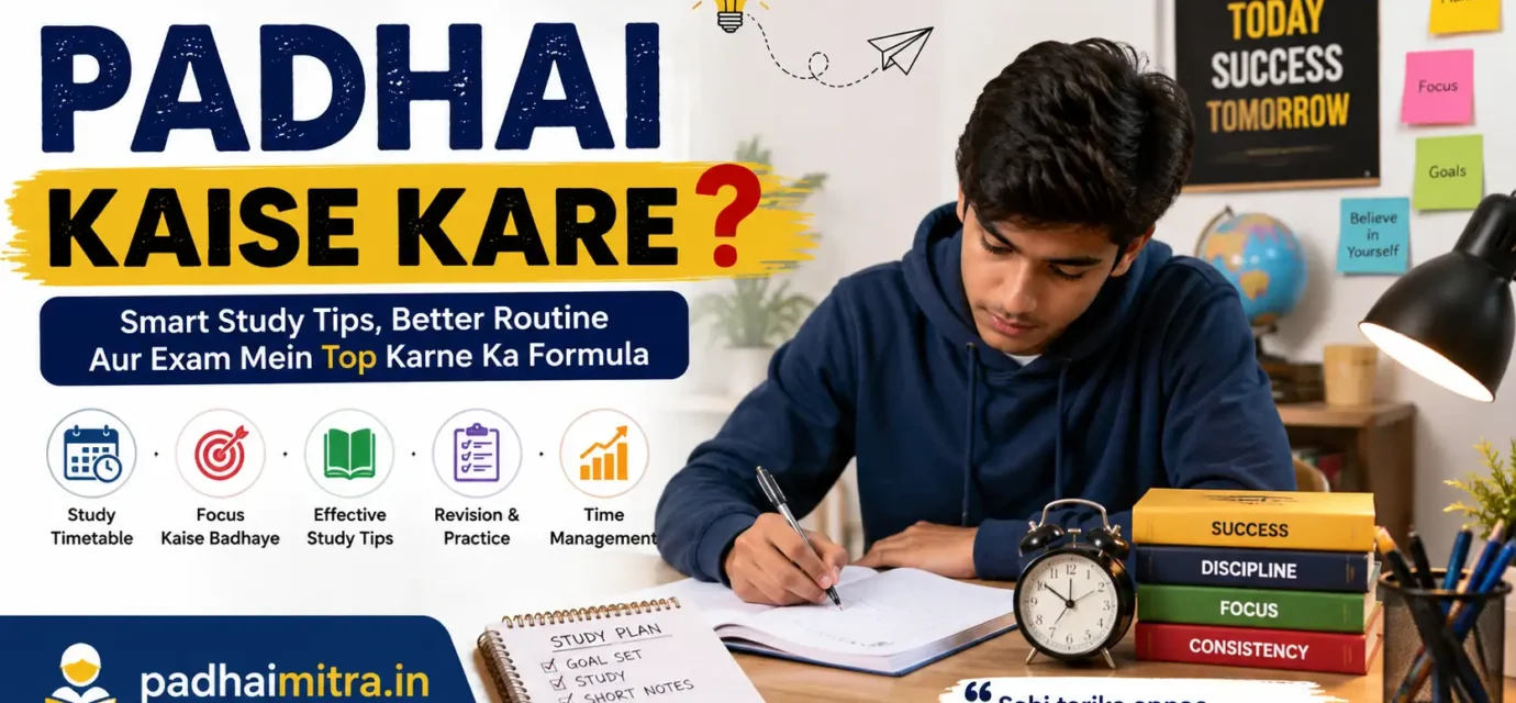 Padhai Kaise Kare? पढ़ाई करने का सही तरीका और 10 आसान टिप्स 2026