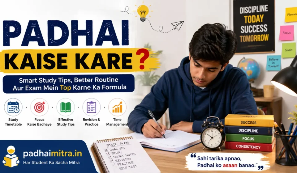 Padhai Kaise Kare? पढ़ाई करने का सही तरीका और 10 आसान टिप्स 2026